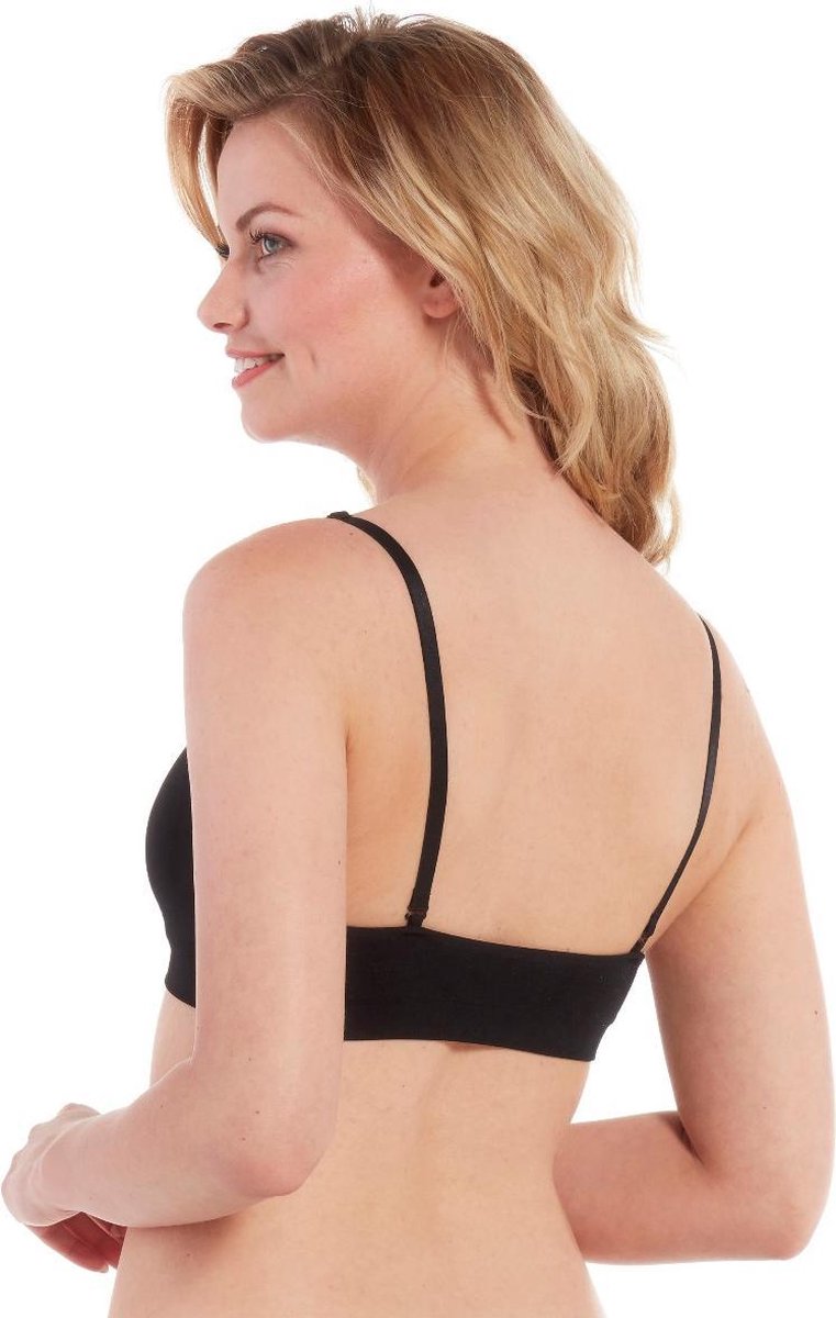 MAGIC Bodyfashion Comfort Bra - L - with Spaghetti Straps Zwart Vrouwen