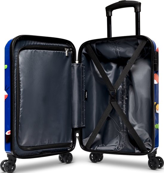 koffer, kinderkoffer, rolkoffer, bril, trolley