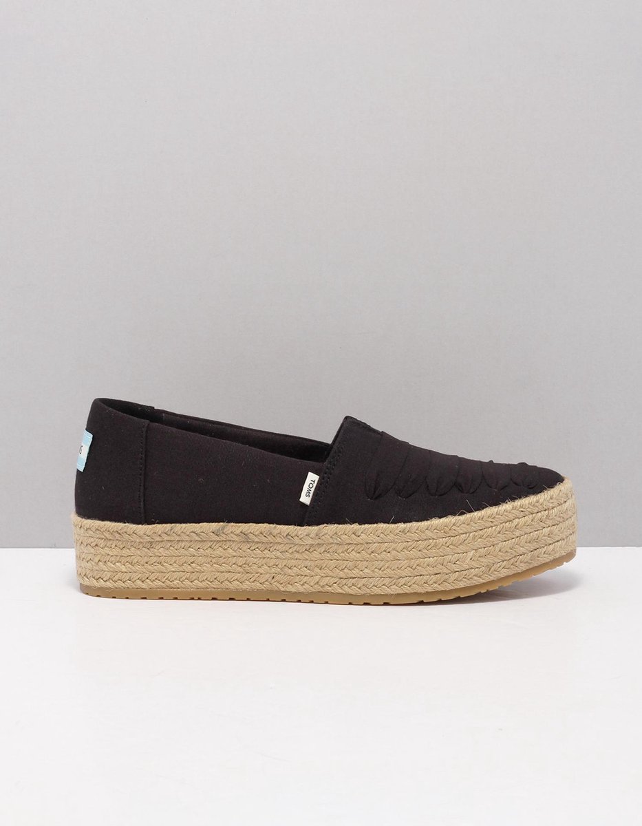 TOMS - Maat 39 - Valencia Dames Espadrilles - Black