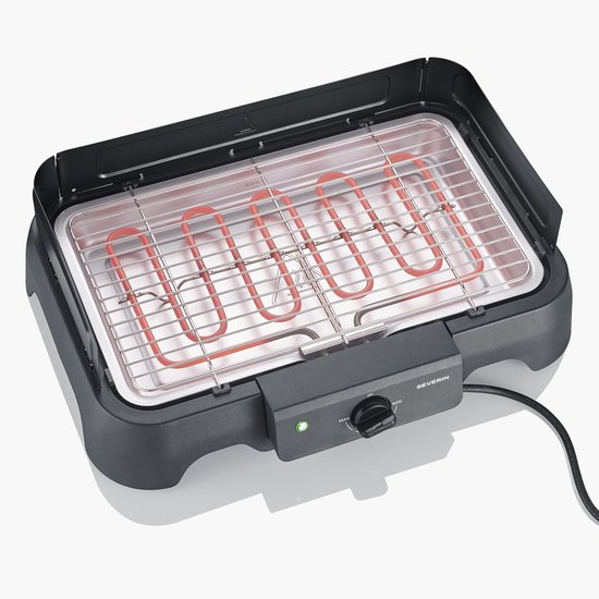 Severin PG 8593 Elektrische BBQ Tafelgrill – 2000 W – RVS Grillrooster – Temperatuurregelaar 35-200°C