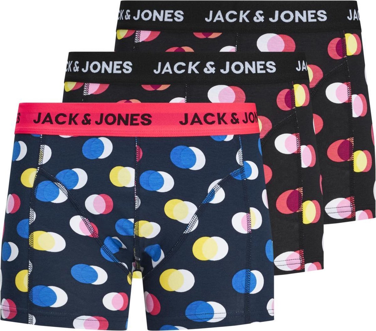 JACK&JONES Maat L  Mannen 3-Pack Boxers - Diva Pink