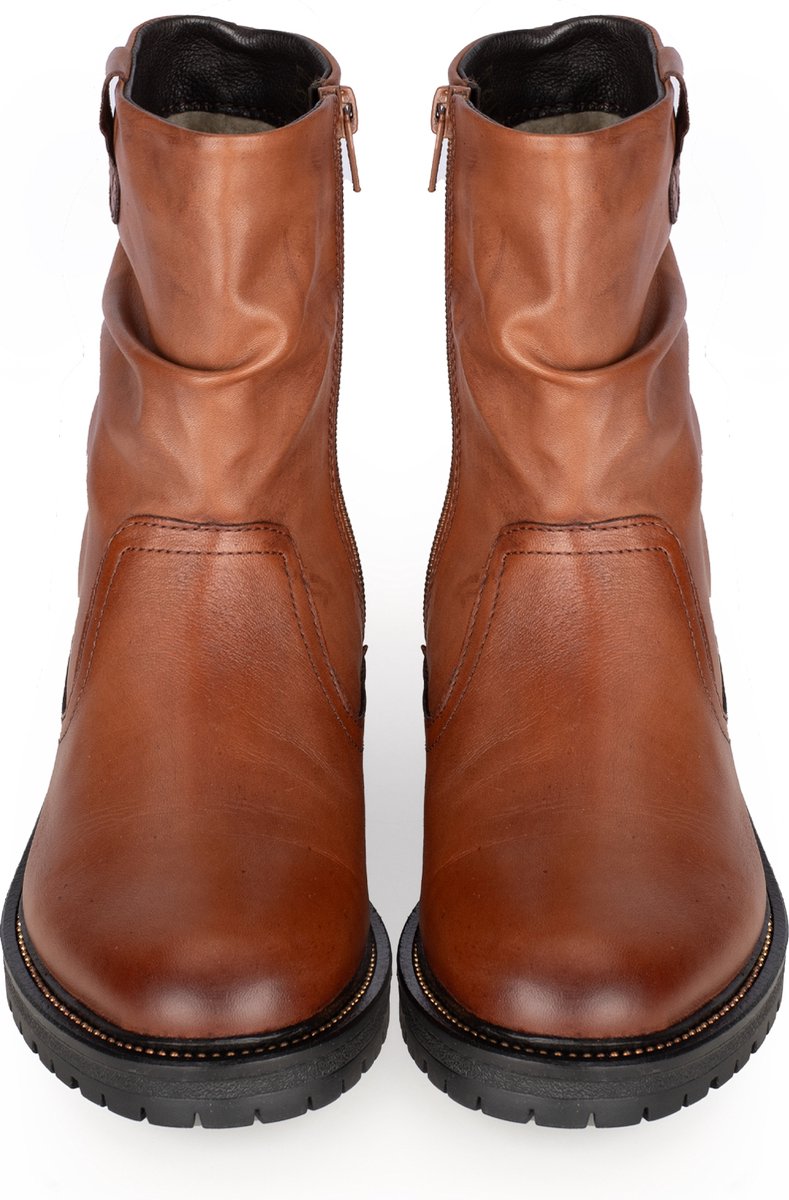 PS Poelman - Maat 40 - DUNGABALL Dames Laarzen - Cognac