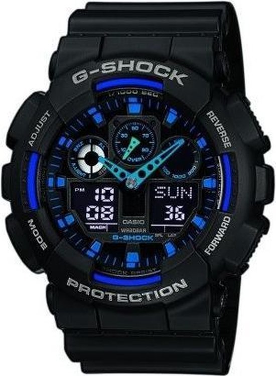 Casio G-Shock GA-100-1A2ER - Horloge - Kunststof - Zwart - 50 mm