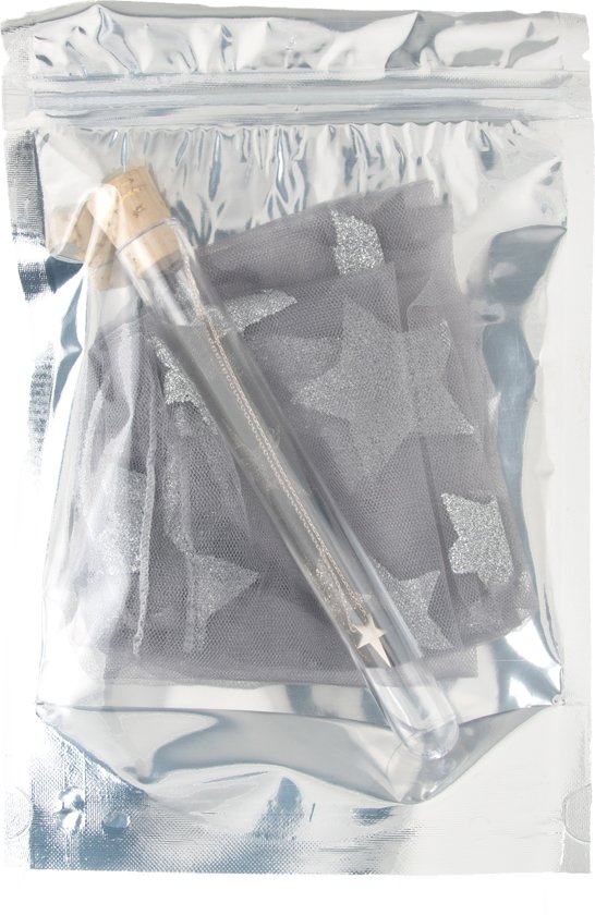 Orelia ketting kort met vallende ster zilverkleurig