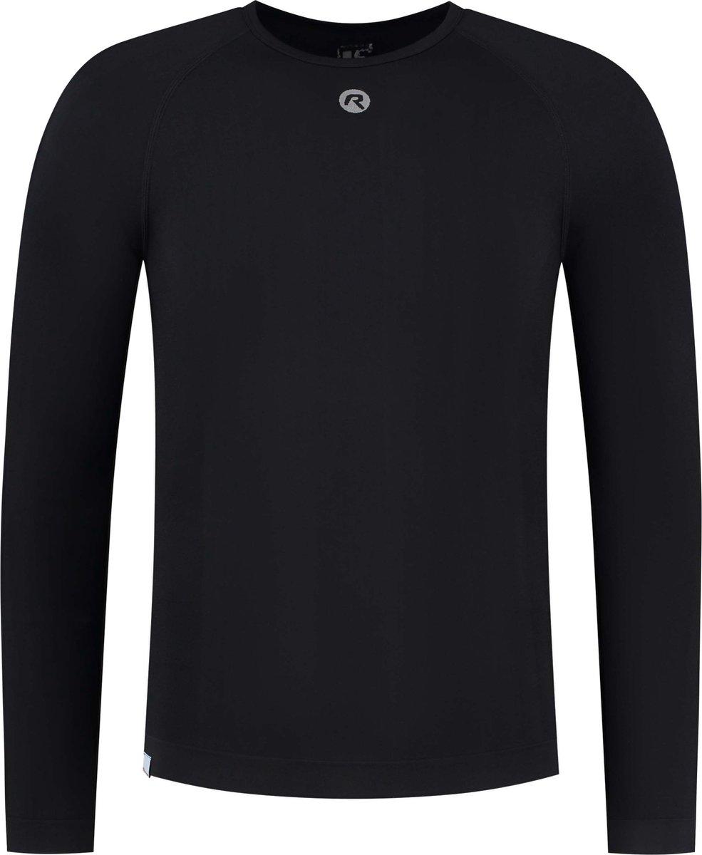 t-shirt, lange mouw, zwart, katoen, eenvoudig