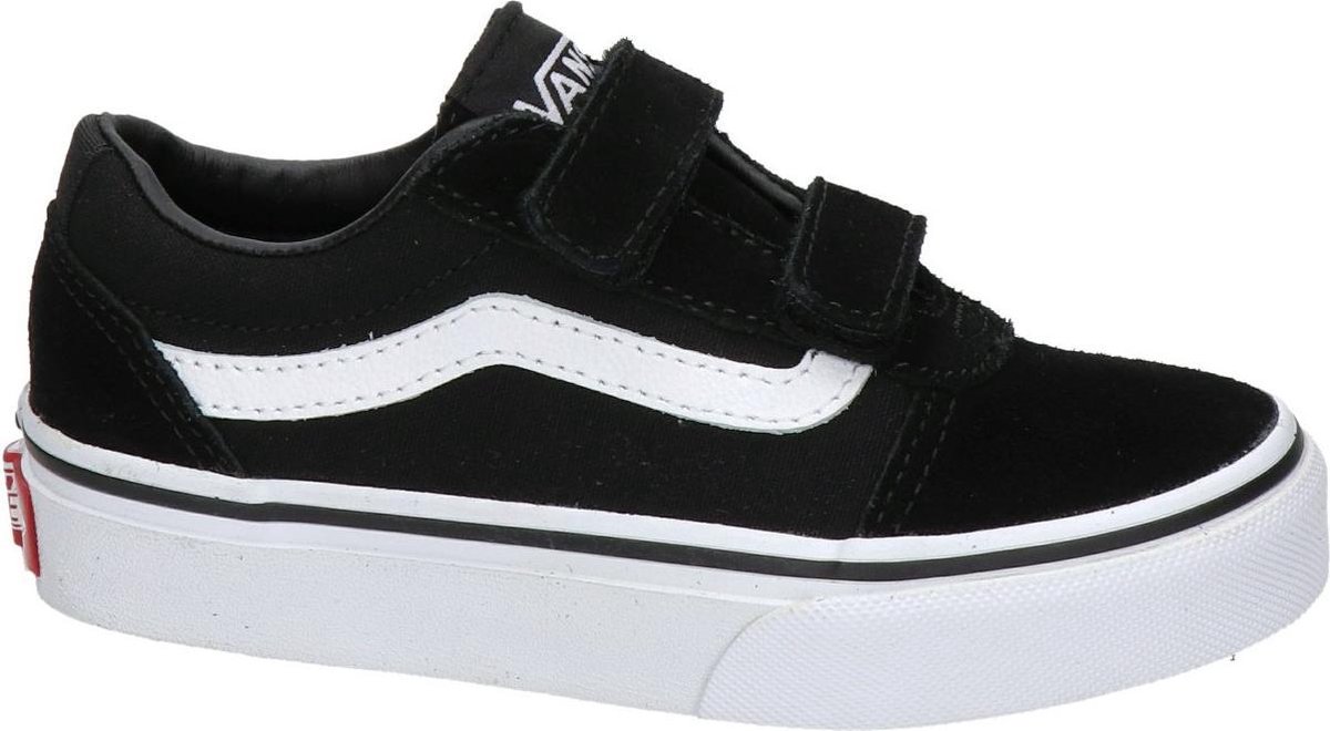 Vans Youth Ward V Suede/Canvas Sneakers - 30 - Black/White