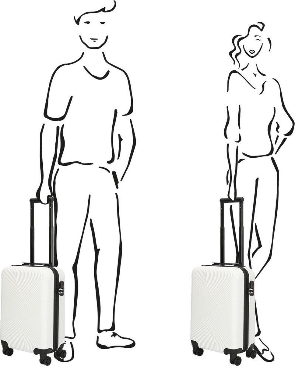 Enrico Benetti Louisville 39040 Handbagage koffer hardcase ABS - Wit