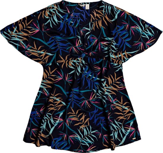 Roxy - S - Summer Cherry Dress Anthracite Wild Leaves