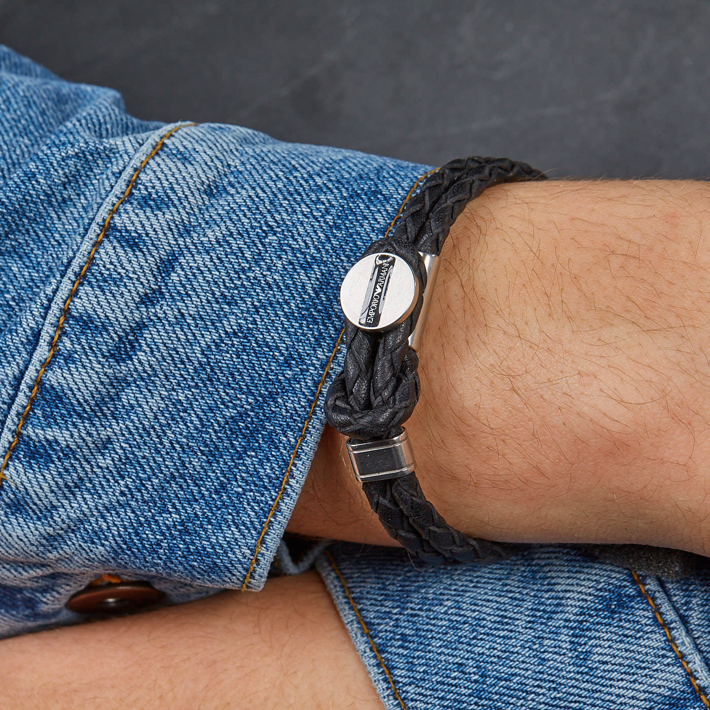 Emporio Armani Bracelet Story Armband (Lengte: 18.50 cm) - Zwart - EGS2178040