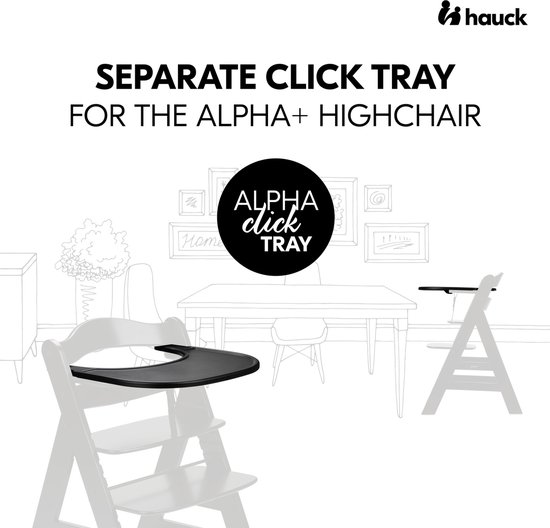 Hauck Alpha Click Tray - dienblad voor kinderstoel - Black