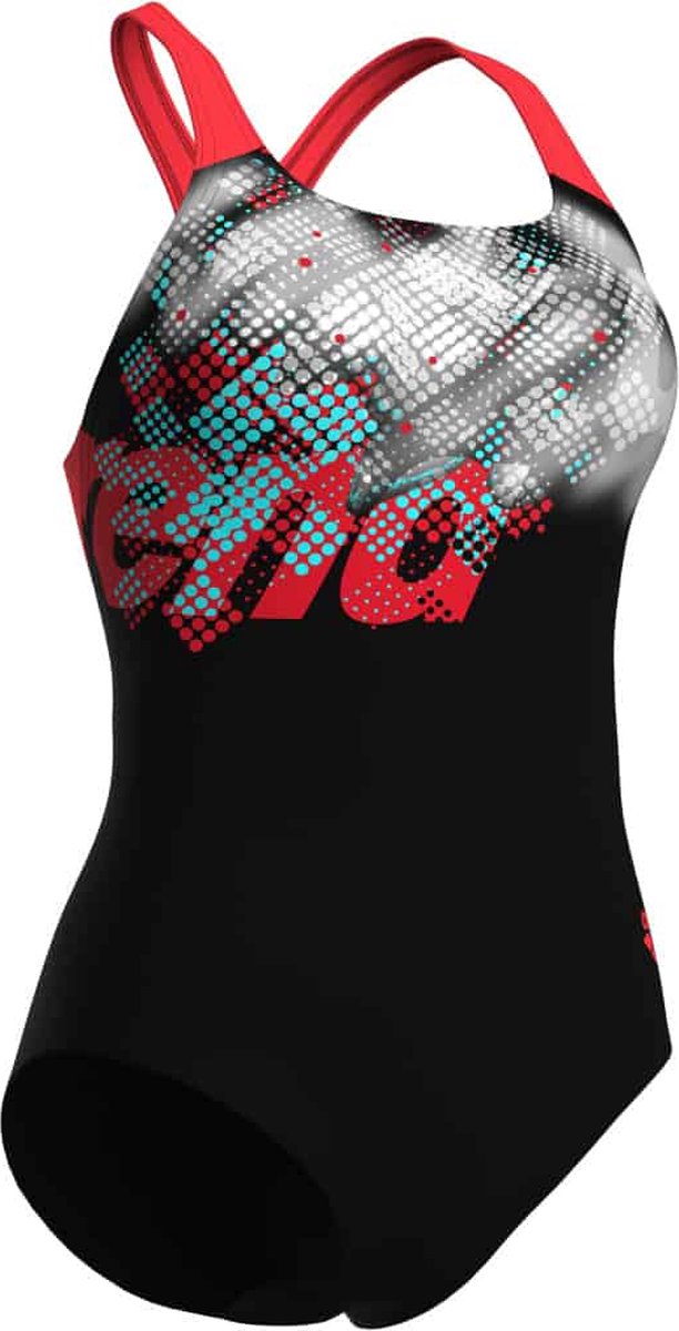 dgmoutlet-nl-Arena-W-Splash-Point-Swimsuit-Swim-Pro-Back-black-fluo-Red-aanbieding-sale-korting-3 Kleding, Badkleding, Bikini, Kleding, Badkleding, Bikini