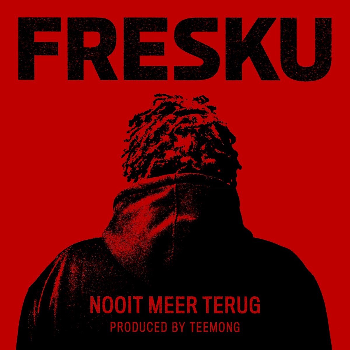 hijacket, rode achtergrond, hoodie, nooit meer terug, knuffelige silhouet
