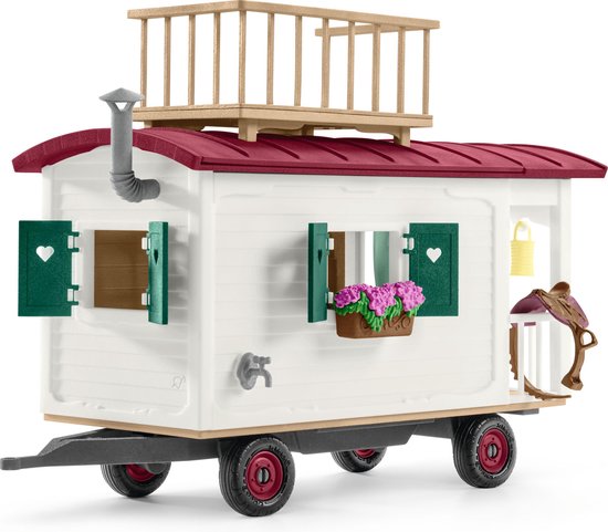 schleich HORSE CLUB - Woonwagen voor geheime club-bijeenkomsten - Kinderspeelgoed voor Jongens en Me