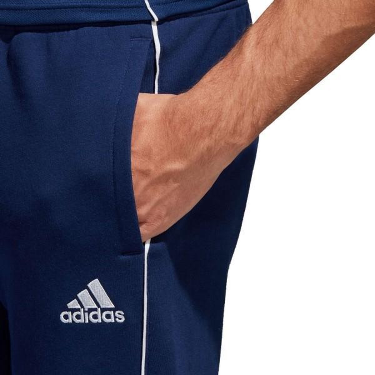 Adidas Core 18 - Maat S - Sportbroek Heren - Dark Blue/White