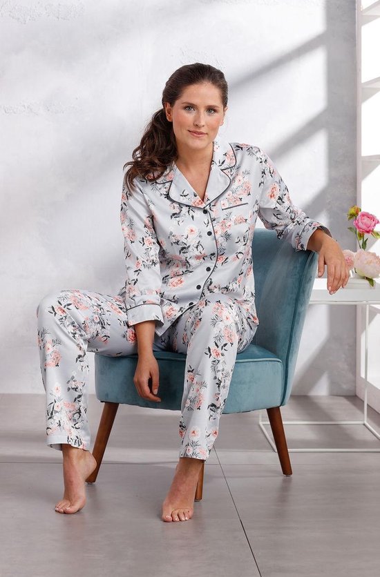 289a-89e0-4bc8-9254-4f20b0e8ee7b Pastunette Deluxe Dames Pyjamaset - Blauw - Maat 36