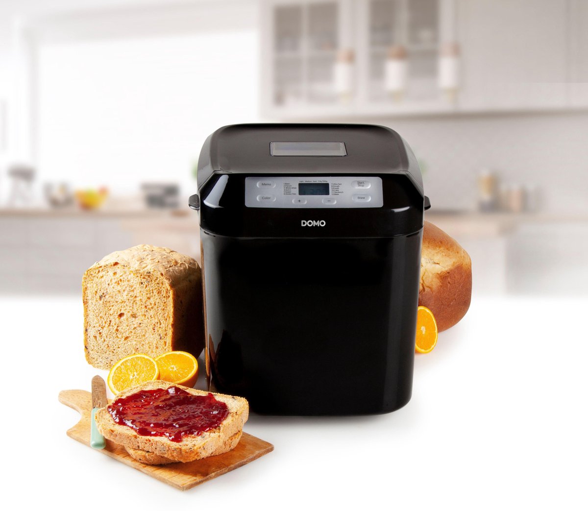 DOMO B3974 Broodbakmachine – 12 Programma’s – 750-1000g – Glutenvrij Programma –Zwart