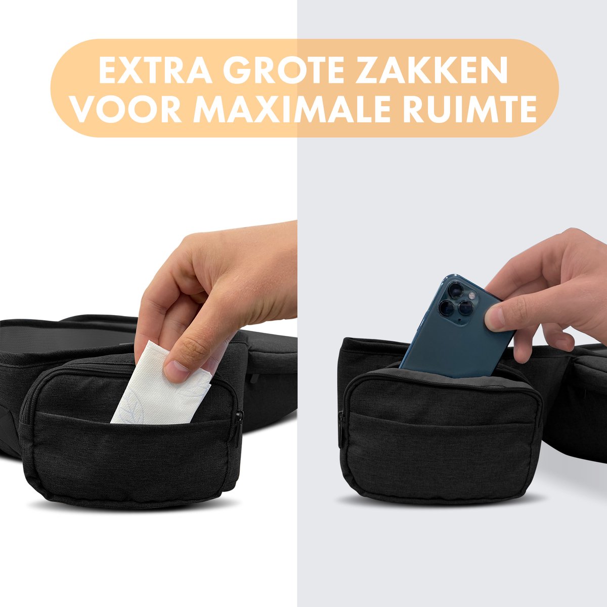 Deryan Pack Basic Luxe Heupdrager - Baby En Peuter Heupzitje