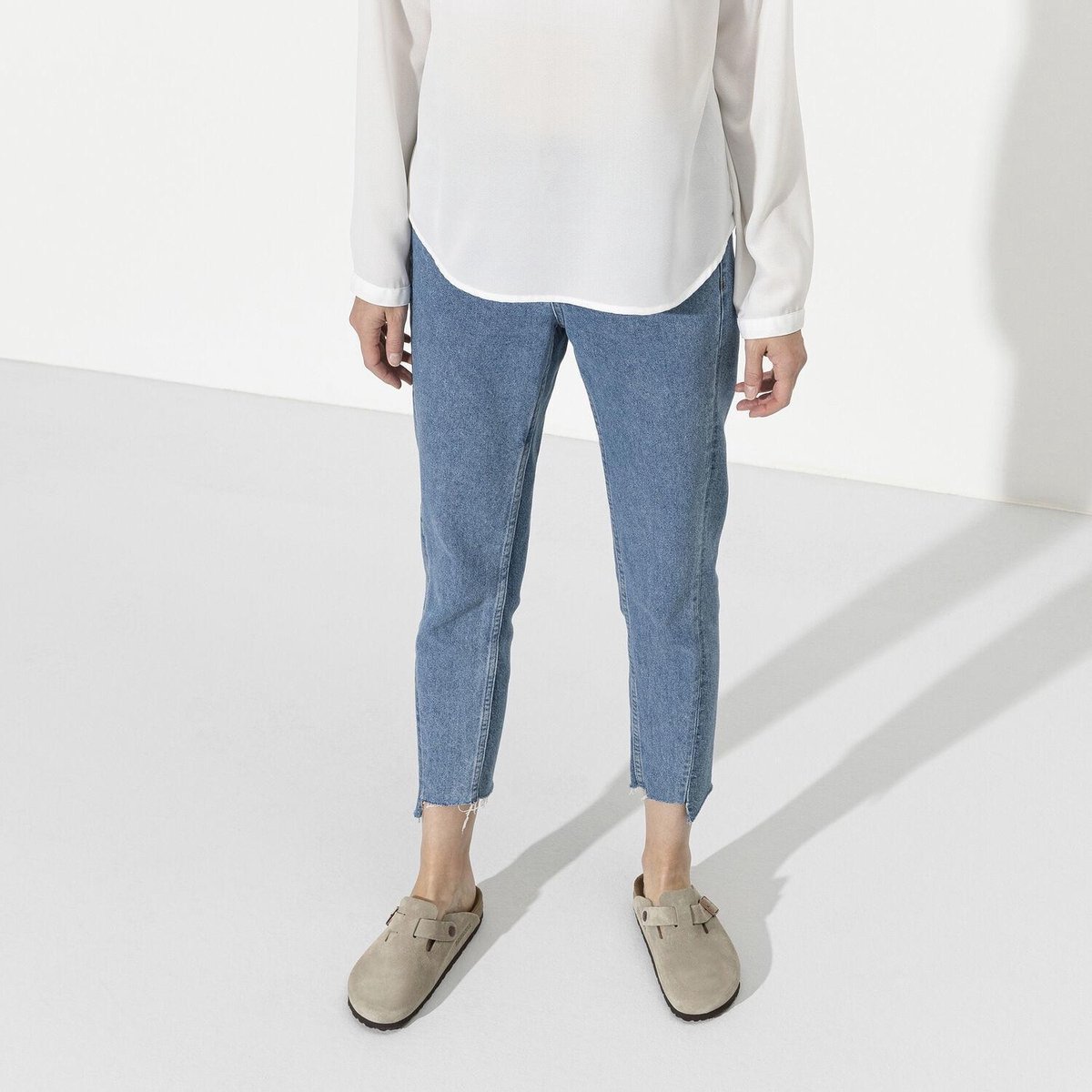 Birkenstock Boston SFB VL Narrow Unisex Clogs - Taupe - Maat 45