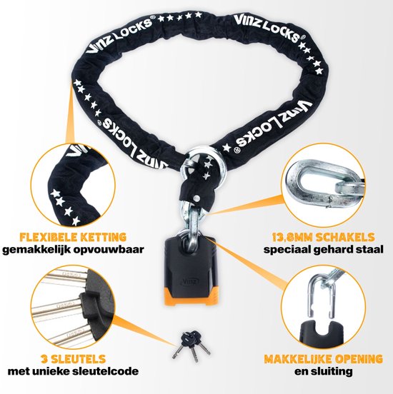 ketting, vergrendelbaar, hangslot, staalketting, sleutels