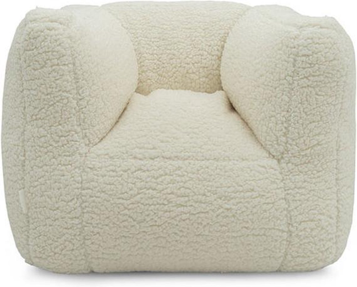 Fauteuiltje Beanbag Teddy cream white