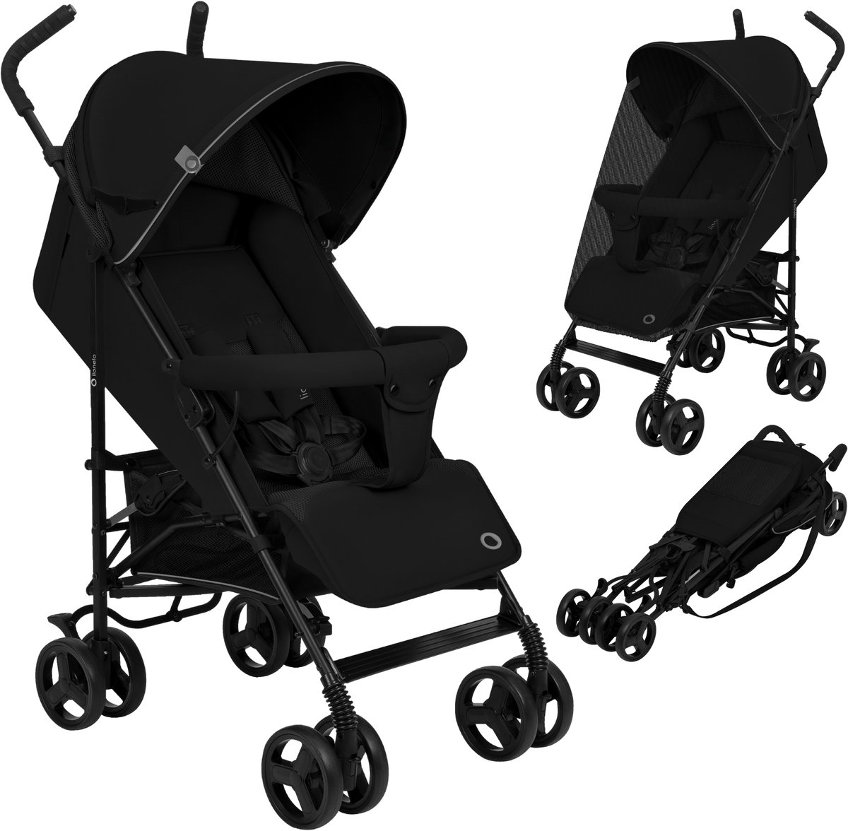 Kinderwagen, Kinderwagen Joie, Zwarte wandelwagen, Draagtas/stoeltje, Combinatie wagen