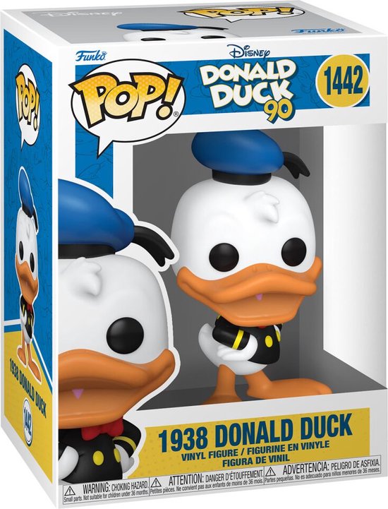 Funko #1442 - Mickey & Minnie Mouse 90th Anniversary - 1938 Donald Duck vinyl figuur 1442 Funko Pop!
