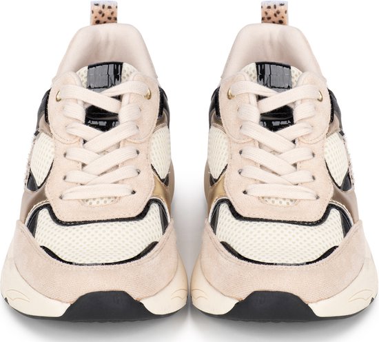 Posh by Poelman - maat 40 - CARO Dames Sneaker - Beige met combinatie