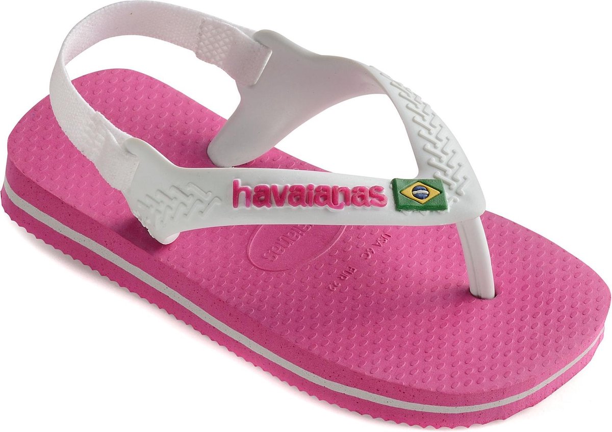Havaianas - maat 21 - Baby Brasil Logo II Meisjes Slippers - Hollywood Rose