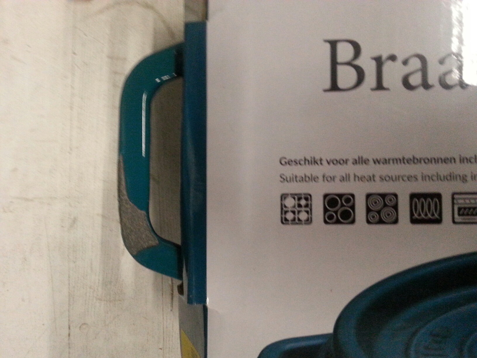KOOPJESHOEK - Sola Braadpan - Gietijzer - Blauw/Groen - Met deksel - 28 cm