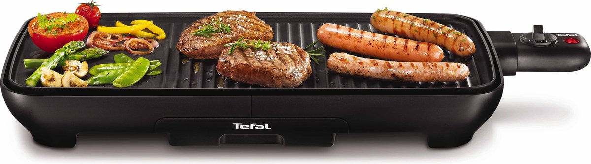 Tefal TG3918 Plancha Compact - Grillplaat - Bakplaat - Anti-aanbaklaag - 2000W - Compact Design