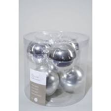 Decoris Glazen kerstballen (Ø8 cm) (set van 6)