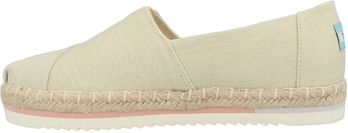 Toms - Maat 38 - Alpargata Platform Rope Espadrilles - Dames - Beige