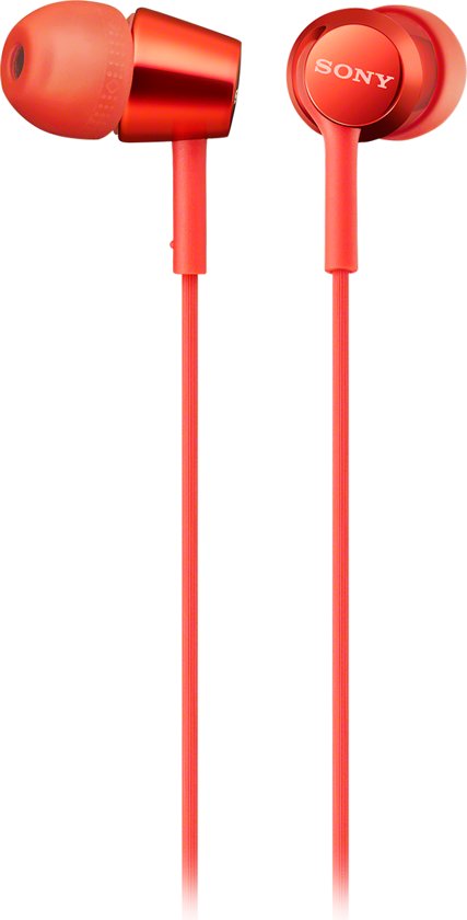 Sony MDR-EX155AP - In-ear oortjes - Rood