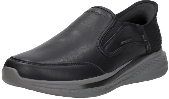 slipper, shoe, slip-on, sneaker, black