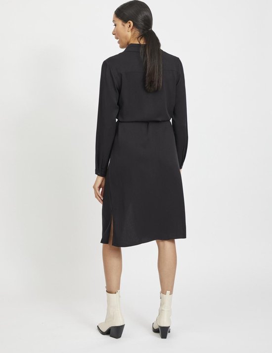 VILA - Maat 44 - VIDANIA BELT LS SHIRT DRESSSU Dames Jurk