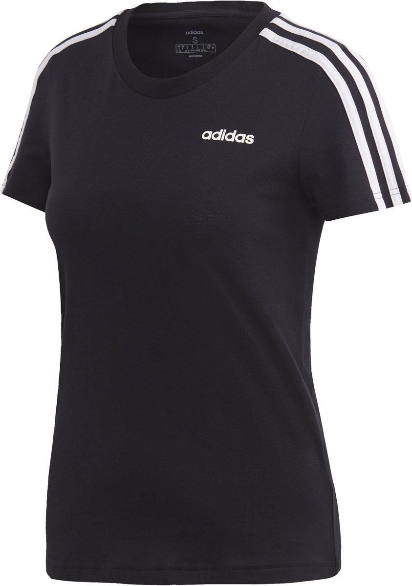 t-shirt, short sleeve, zwart, logo, streep detail