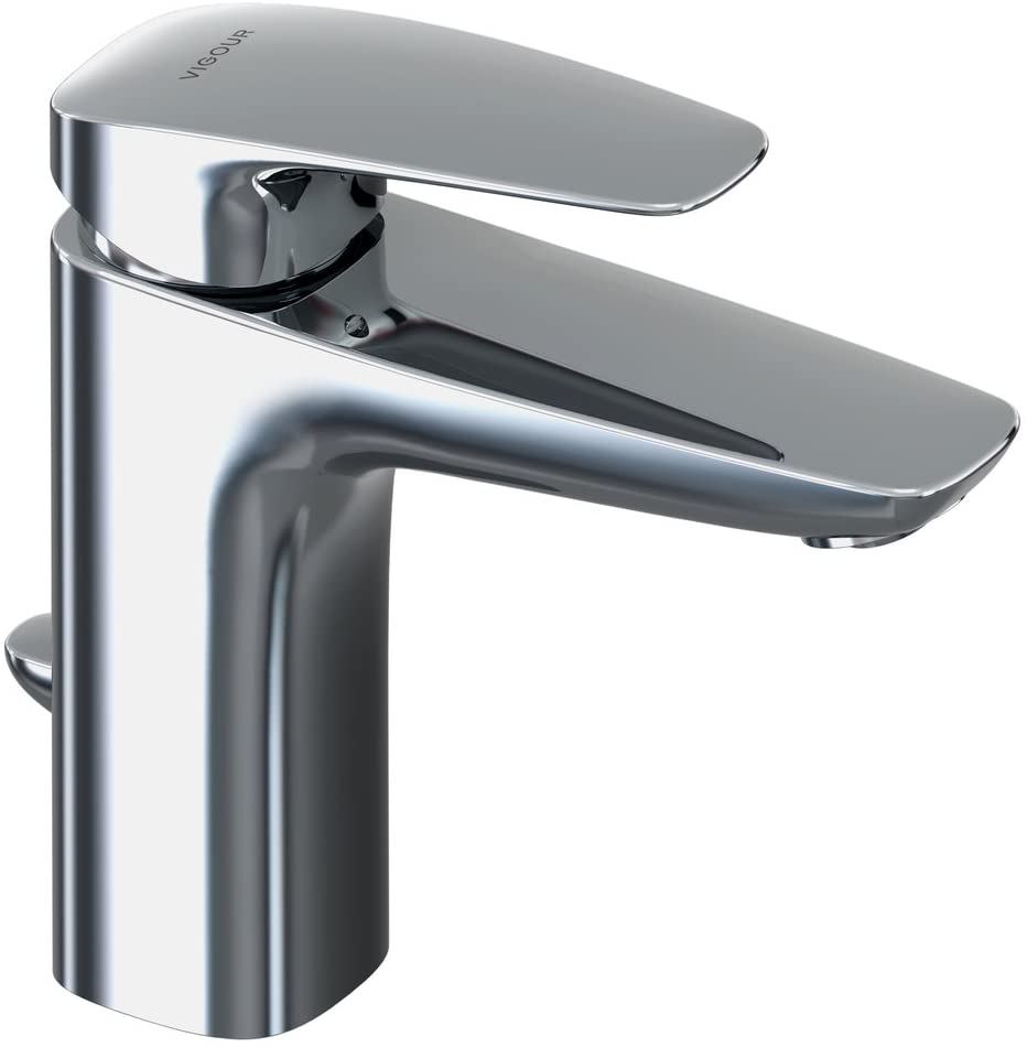 VIGOUR eenhands-wastafelkraan of afvoergarnituur verchroomd wit 1/2" DN15