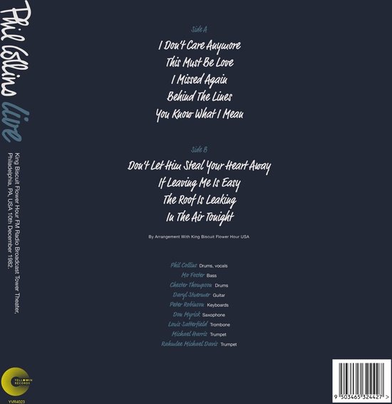 Phil Collins - Live (LP) (Coloured Vinyl)