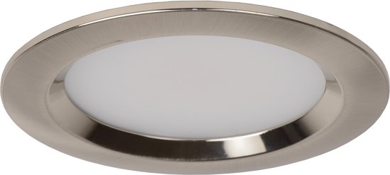 Lucide CIMIC-LED - Inbouwspot Badkamer -  9 cm - LED - 1x10W 4000K - IP44 - Mat chroom