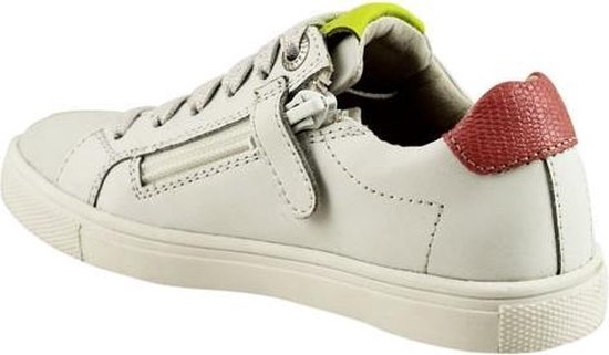 Braqeez - Maat 33 - Lesley Louwies Meisjes Veterschoenen - Wit Rose