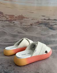 slippers, sandals, foam sole, two-tone, open toe
