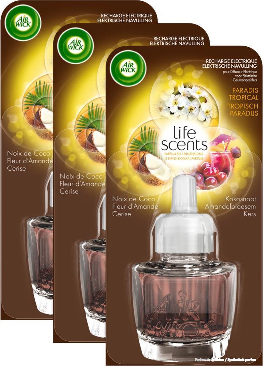 Air Wick Elektrische Geurverspreider Luchtverfrisser - Life Scents Tropisch Paradijs Navulling - 3 S