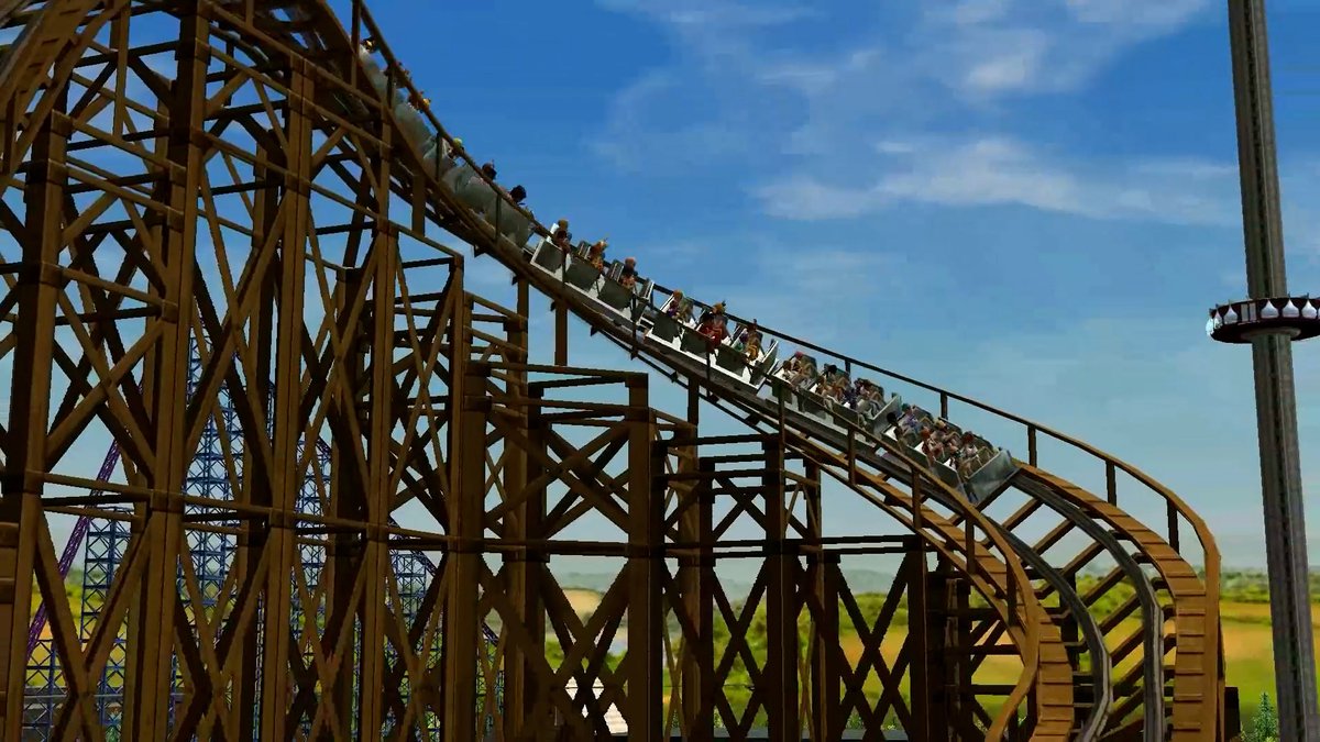 houten achtbaan, rollercoaster, spoor, houten structuur