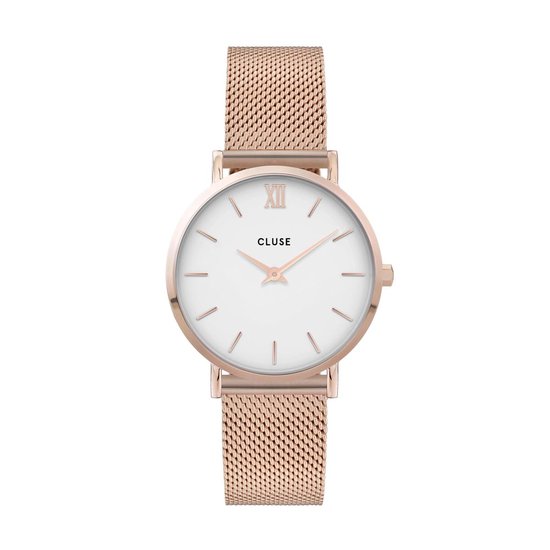 Cluse Minuit Mesh White, Rose Gold Colour