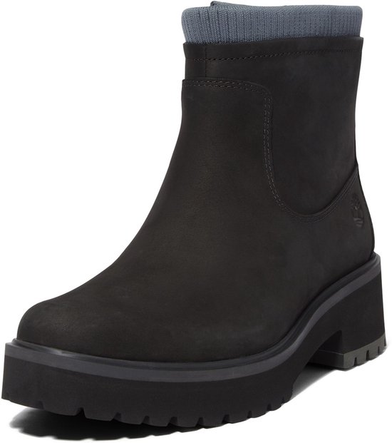 boots, ankle boot, block heel, platform sole, slip-on