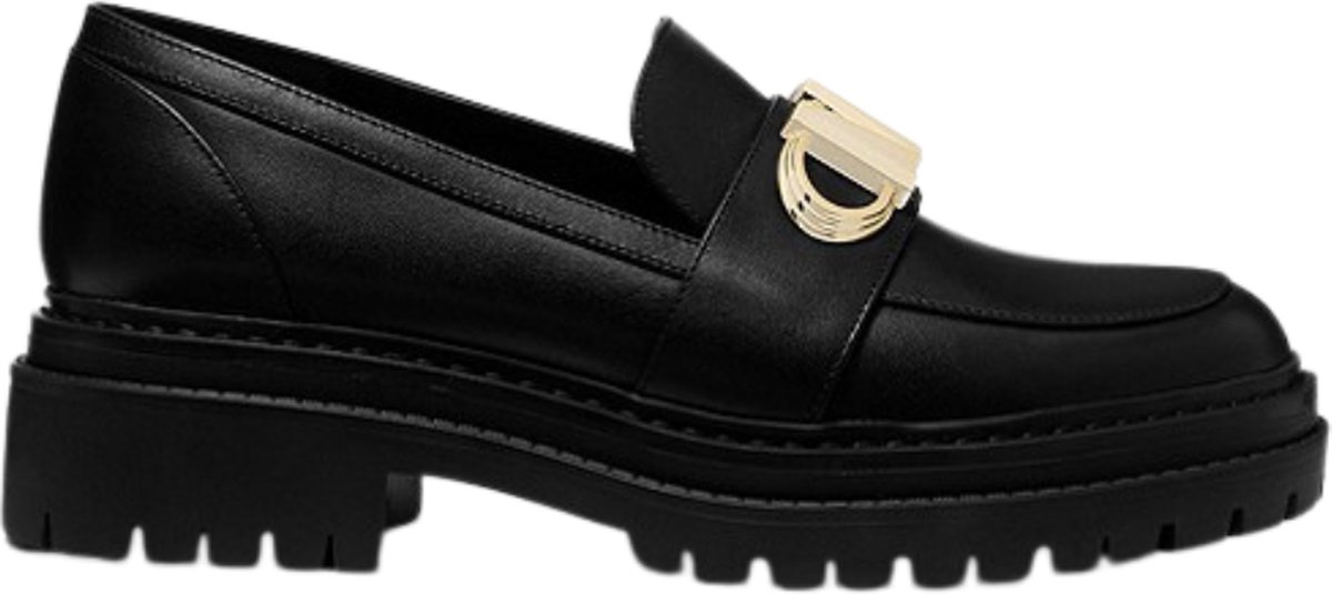 Michael Kors - Maat 40 - Parker Leather Loafer Dames Schoen - Zwart