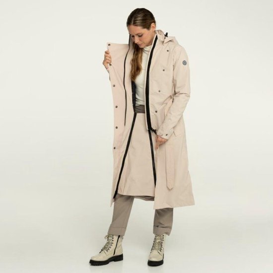 parka, jas, beige, trench, laars