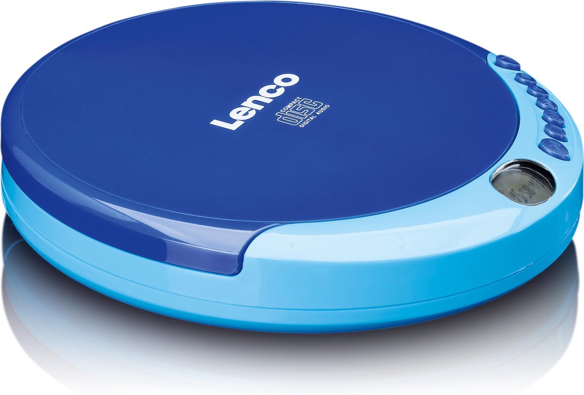 Lenco CD-011BU - Discman met hoge kwaliteit oordopjes - Blauw