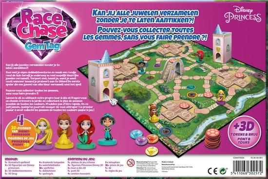 Disney - Disney Princess Race 'n Chase Gem Tag - Familiespel - Bordspel