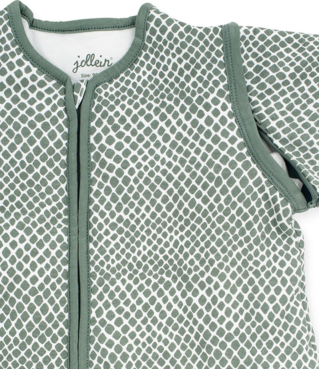 Jollein Baby Slaapzak 70cm Snake - Met Afritsbare Mouw - Ash Green